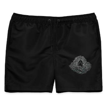 Finnisches Wassergeist-T-Shirt | Finnische Folklore - Männer Badeshorts - Schwarz - Vorne - AI Model Male 178 light (178cm)
