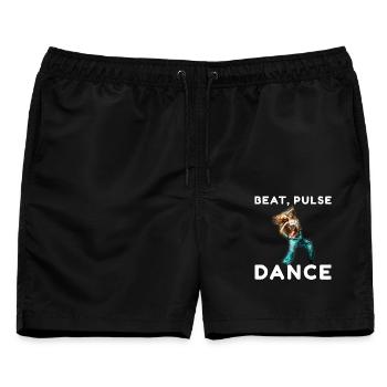Beat Pulse Dance Silhouette - Männer Badeshorts - Schwarz - Vorne - AI Model Male 178 light (178cm)