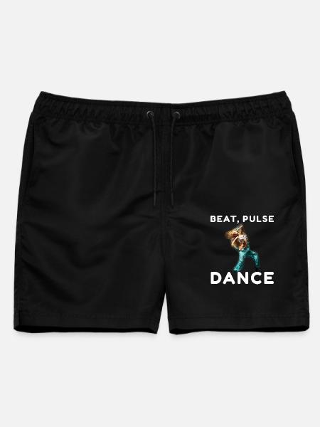 Beat Pulse Dance Silhouette - Männer Badeshorts - Schwarz