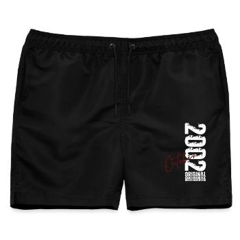 24. Geburtstag Geschenk Mann Original Oktober 2002 - Männer Badeshorts - Schwarz - Vorne - AI Model Male 178 light (178cm)