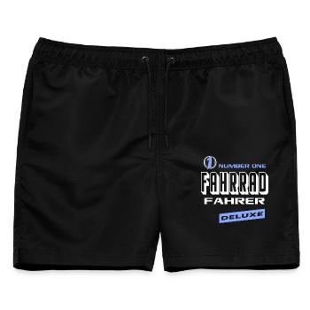 Fahrradfahrer Number One Deluxe Bester Biker Fun - Männer Badeshorts - Schwarz - Vorne - AI Model Male 178 light (178cm)