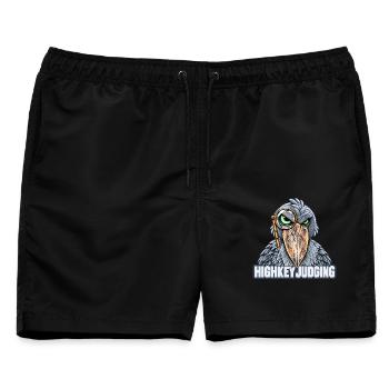 Schuhschnabel mit Brille – Highkey-Bewertung - Männer Badeshorts - Schwarz - Vorne - AI Model Male 178 light (178cm)