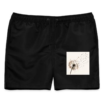 Löwenzahnwind - Neurodiversität - Männer Badeshorts - Schwarz - Vorne - AI Model Male 178 light (178cm)