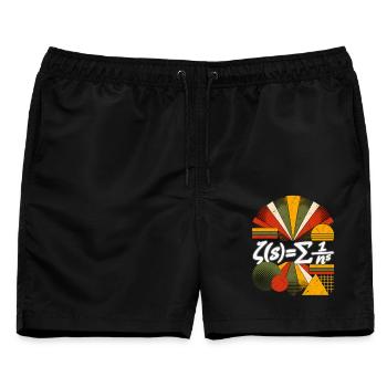 Riemannsche Zeta-Funktion – Mathematische Gleichung Scienc-a - Männer Badeshorts - Schwarz - Vorne - AI Model Male 178 light (178cm)
