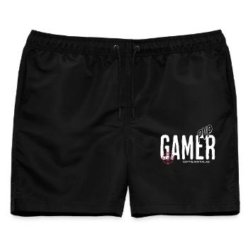 Gamer PVP Shirt Don’t Blame The Lag Zocker Geschen - Männer Badeshorts - Schwarz - Vorne - AI Model Male 178 light (178cm)