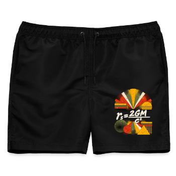 Schwarzschild-Radius – Physikalische Gleichung - Männer Badeshorts - Schwarz - Vorne - AI Model Male 178 light (178cm)