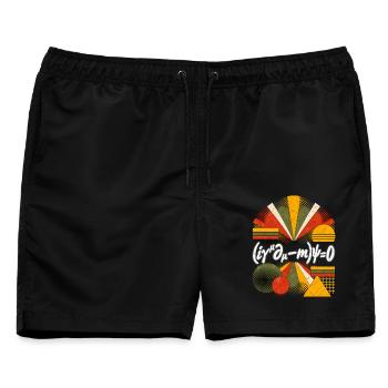 Dirac-Gleichung – Physikalische Gleichung - Männer Badeshorts - Schwarz - Vorne - AI Model Male 178 light (178cm)
