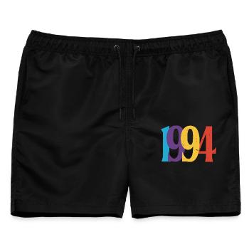 Geboren 1994 Geburtstagsgeschenk 94 Geburtstag - Männer Badeshorts - Schwarz - Vorne - AI Model Male 178 light (178cm)