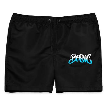 BASIC Graffiti Gradient - Männer Badeshorts - Schwarz - Vorne - AI Model Male 178 light (178cm)
