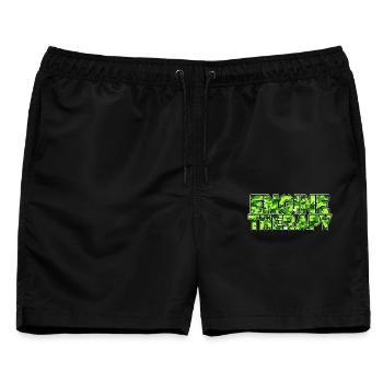 Engine Therapy Camouflage für echte Schrauber - Männer Badeshorts - Schwarz - Vorne - AI Model Male 178 light (178cm)