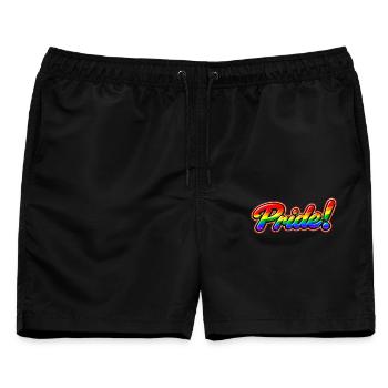 Pride - Männer Badeshorts - Schwarz - Vorne - AI Model Male 178 light (178cm)