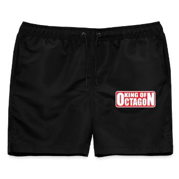 King_of_Octagon_MMA_Mixed Martial Art - Männer Badeshorts - Schwarz - Vorne - AI Model Male 178 light (178cm)