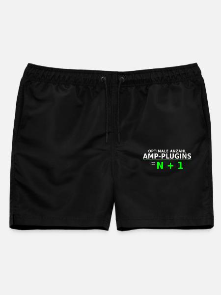 Optimale Anzahl Amp-Plugins = N + 1 - Männer Badeshorts - Schwarz