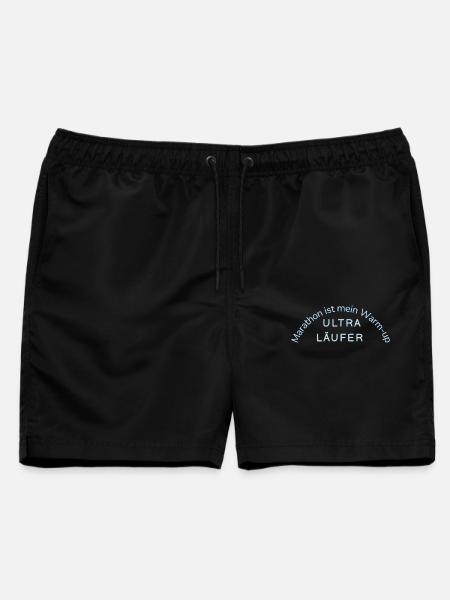 Ultramarathon Motiv Statement witzig Utlraläufer - Männer Badeshorts - Schwarz
