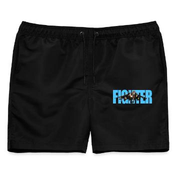 Fighter Harrier - Männer Badeshorts - Schwarz - Vorne - AI Model Male 178 light (178cm)
