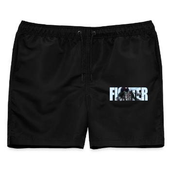 Fighter - Männer Badeshorts - Schwarz - Vorne - AI Model Male 178 light (178cm)