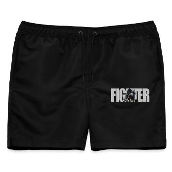 Fighter - Männer Badeshorts - Schwarz - Vorne - AI Model Male 178 light (178cm)