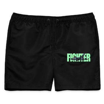 Fighter Tornado - Männer Badeshorts - Schwarz - Vorne - AI Model Male 178 light (178cm)