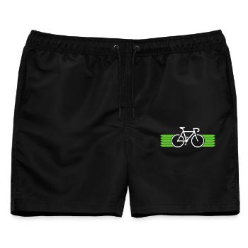 Fahrrad fahren Bike Fahrradfahrer Fahrradfahrerin - Männer Badeshorts - Schwarz - Vorne - AI Model Male 178 light (178cm)