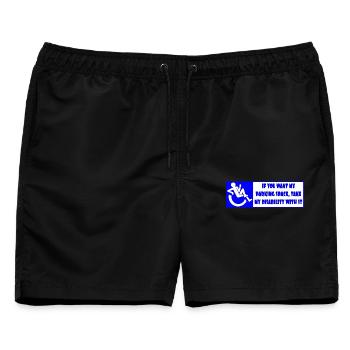 Wenn Sie meinen Parkplatz wollen, nehmen Sie meine Behinderung ! - Männer Badeshorts - Schwarz - Vorne - AI Model Male 178 light (178cm)