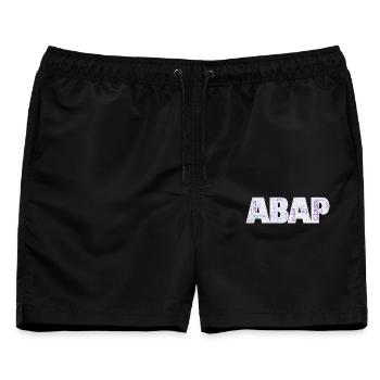 ABAP - Männer Badeshorts - Schwarz - Vorne - AI Model Male 178 light (178cm)