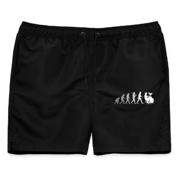 Evolution of Drums Drummer Shirt - Männer Badeshorts - Schwarz - Vorne - AI Model Male 178 light (178cm)