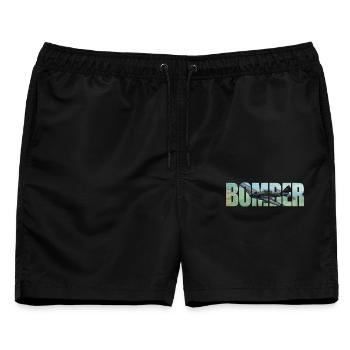 Bomber IL-2 - Männer Badeshorts - Schwarz - Vorne - AI Model Male 178 light (178cm)