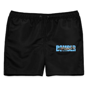 Bomber B-25 Mitchell - Männer Badeshorts - Schwarz - Vorne - AI Model Male 178 light (178cm)