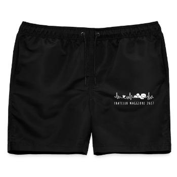 Futuro Fratello Maggiore 2027 Annuncio Gravidaza - Männer Badeshorts - Schwarz - Vorne - AI Model Male 178 light (178cm)