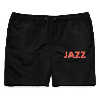 Jazz - Männer Badeshorts - Schwarz - Vorne - AI Model Male 178 light (178cm)