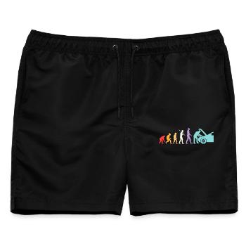Evolution Mechaniker Humor Mechaniker Werkstatt - Männer Badeshorts - Schwarz - Vorne - AI Model Male 178 light (178cm)