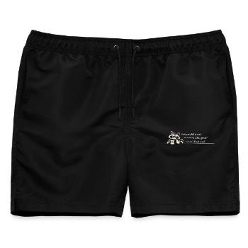 Being an Adult at Work – Sarkastischer Bürospruch - Männer Badeshorts - Schwarz - Vorne - AI Model Male 178 light (178cm)