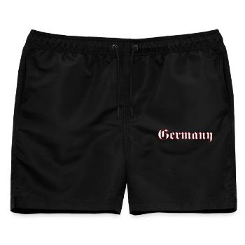 Germany - Männer Badeshorts - Schwarz - Vorne - AI Model Male 178 light (178cm)