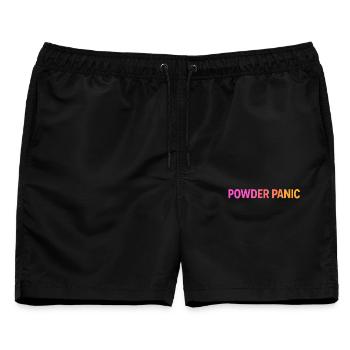 Powder Panic - Männer Badeshorts - Schwarz - Vorne - AI Model Male 178 light (178cm)