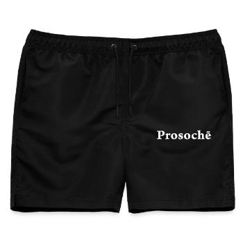 Prosochē Stoizismus Aufmerksamkeit stoisch - Männer Badeshorts - Schwarz - Vorne - AI Model Male 178 light (178cm)