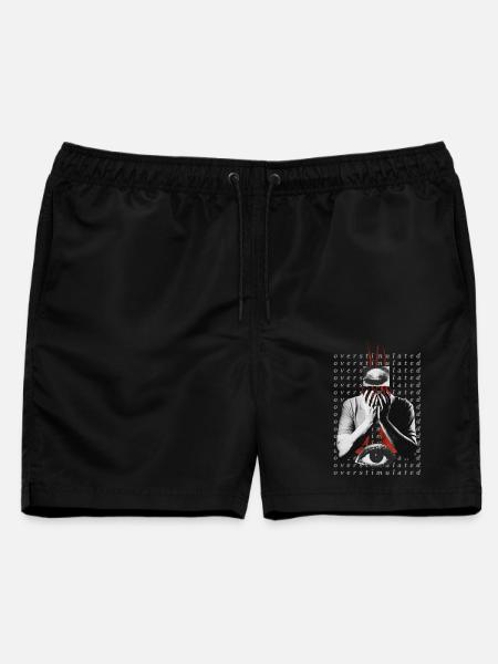 Überstimuliert - Männer Badeshorts - Schwarz