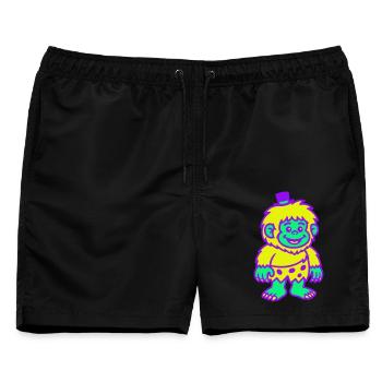 Kerlchen mit Hut - Männer Badeshorts - Schwarz - Vorne - AI Model Male 178 light (178cm)