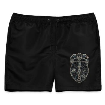 Armbrust Armbrustschütze - Männer Badeshorts - Schwarz - Vorne - AI Model Male 178 light (178cm)