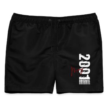 25. Geburtstag Geschenk Original Mai 2001 - Männer Badeshorts - Schwarz - Vorne - AI Model Male 178 light (178cm)