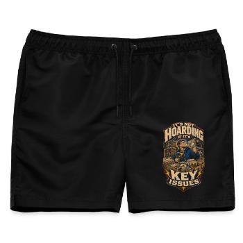 Comic Sammler Its Not Hoarding If Its Key Issues - Männer Badeshorts - Schwarz - Vorne - AI Model Male 178 light (178cm)