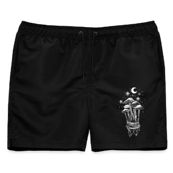 Pilze Magie Zauberpilze - Männer Badeshorts - Schwarz - Vorne - AI Model Male 178 light (178cm)