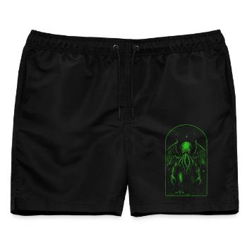 Cthulhu und der unendliche Kosmos - Männer Badeshorts - Schwarz - Vorne - AI Model Male 178 light (178cm)