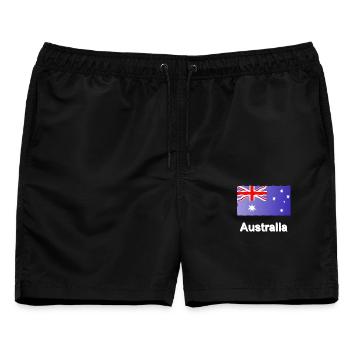 geschenke Australier, Flagge Australien, Australi - Männer Badeshorts - Schwarz - Vorne - AI Model Male 178 light (178cm)