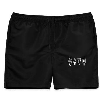 Wie Eis - Männer Badeshorts - Schwarz - Vorne - AI Model Male 178 light (178cm)