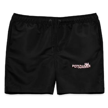 POTSDAMER - Männer Badeshorts - Schwarz - Vorne - AI Model Male 178 light (178cm)