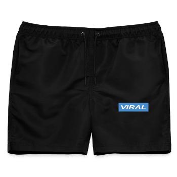 VIRAL - Männer Badeshorts - Schwarz - Vorne - AI Model Male 178 light (178cm)