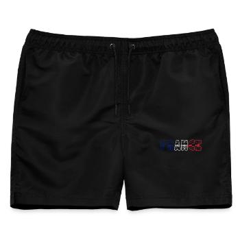 Ruhm Buchstaben Pop Art Neon - Männer Badeshorts - Schwarz - Vorne - AI Model Male 178 light (178cm)
