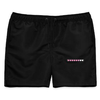 Belastung des Herzens - Männer Badeshorts - Schwarz - Vorne - AI Model Male 178 light (178cm)
