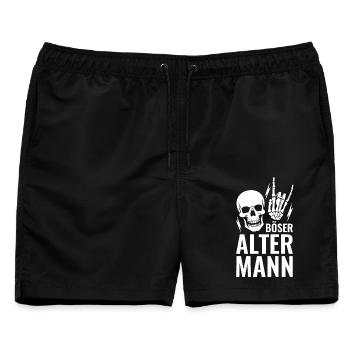 Böser alter Mann - Männer Badeshorts - Schwarz - Vorne - AI Model Male 178 light (178cm)