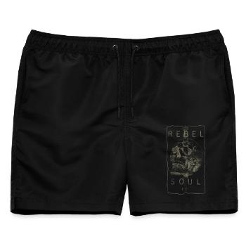 Rebel Soul - Männer Badeshorts - Schwarz - Vorne - AI Model Male 178 light (178cm)
